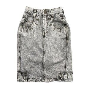 Y2K Filippo Totti FT Jeans Jean Skirt Womens 5 / 6 Acid Wash